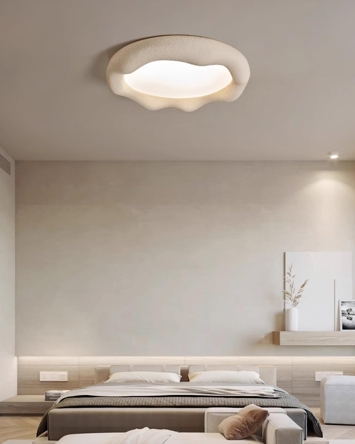 Deckenleuchte Organic Kunstharz und Fiberglas-Fixture in Beige