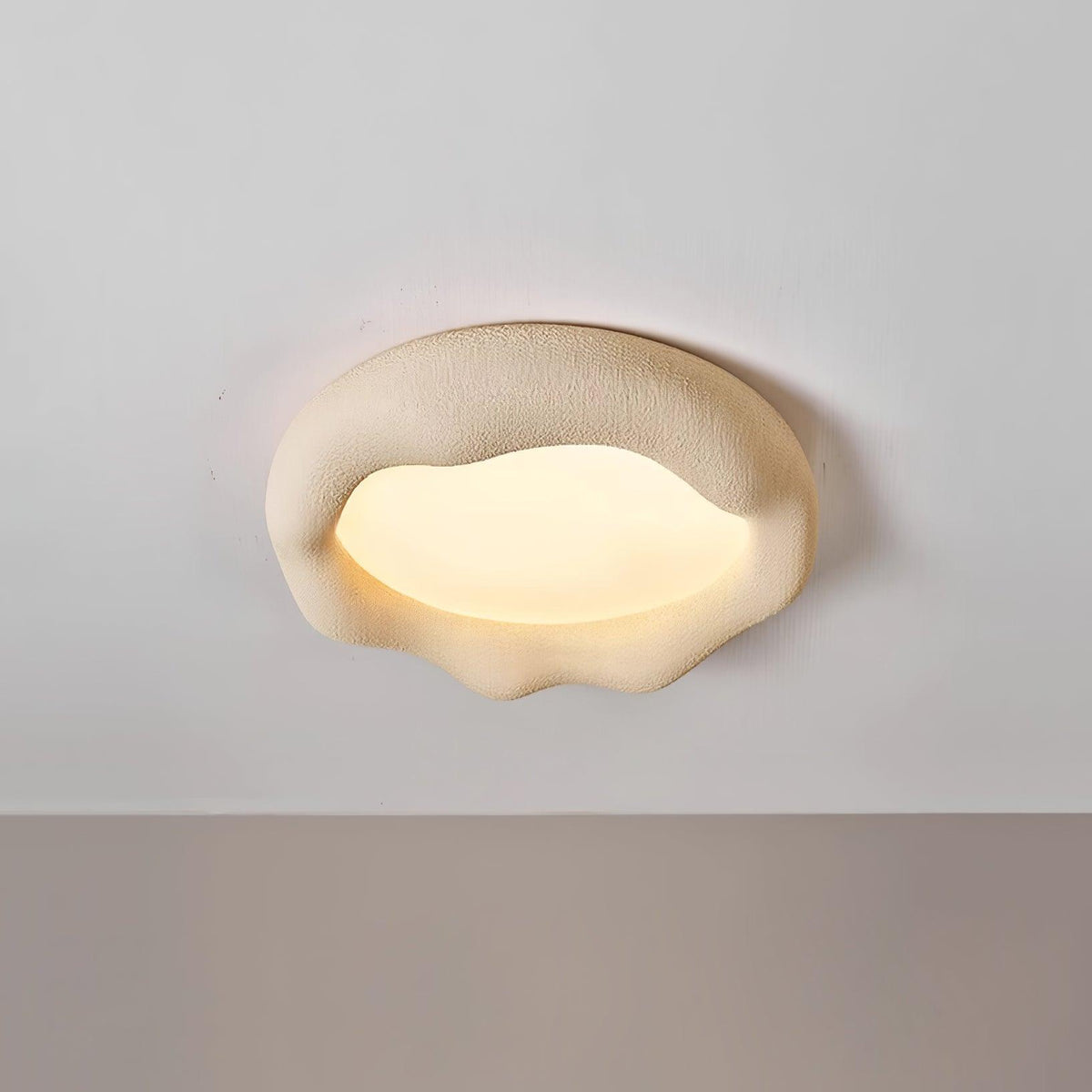Deckenleuchte Organic Kunstharz und Fiberglas-Fixture in Beige