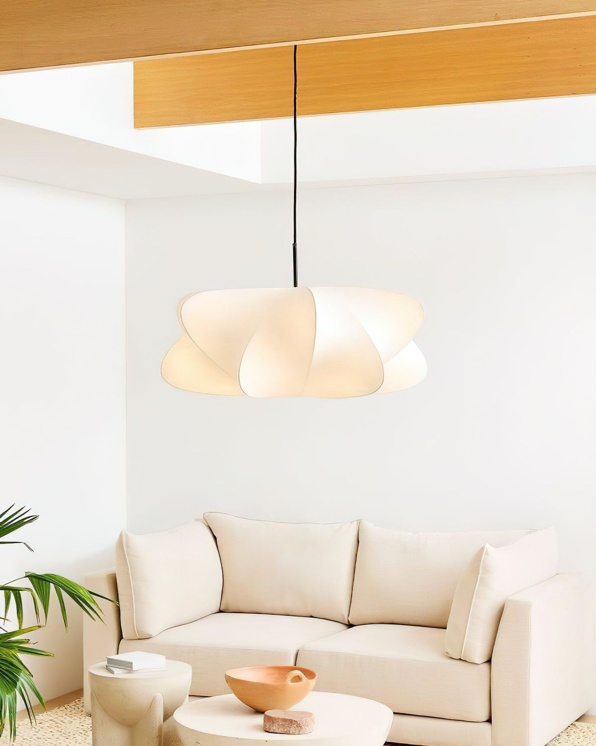 Luxe Seide zeitgenössische Pendelleuchte