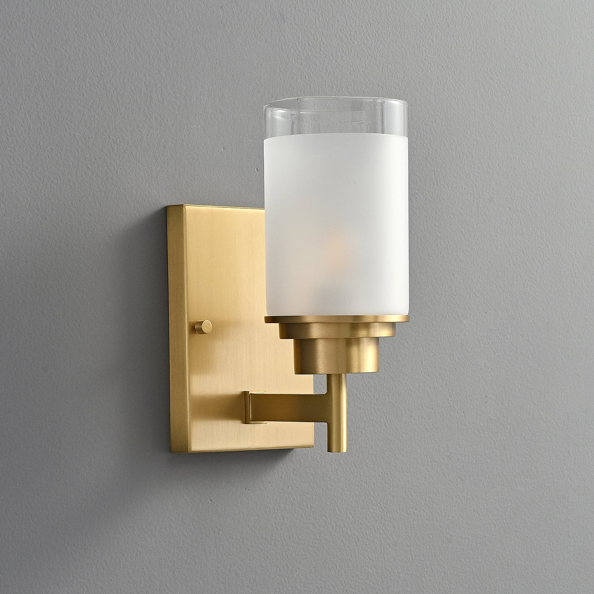 Myvele Elegance Vintage Messing-Glas-Wandleuchte