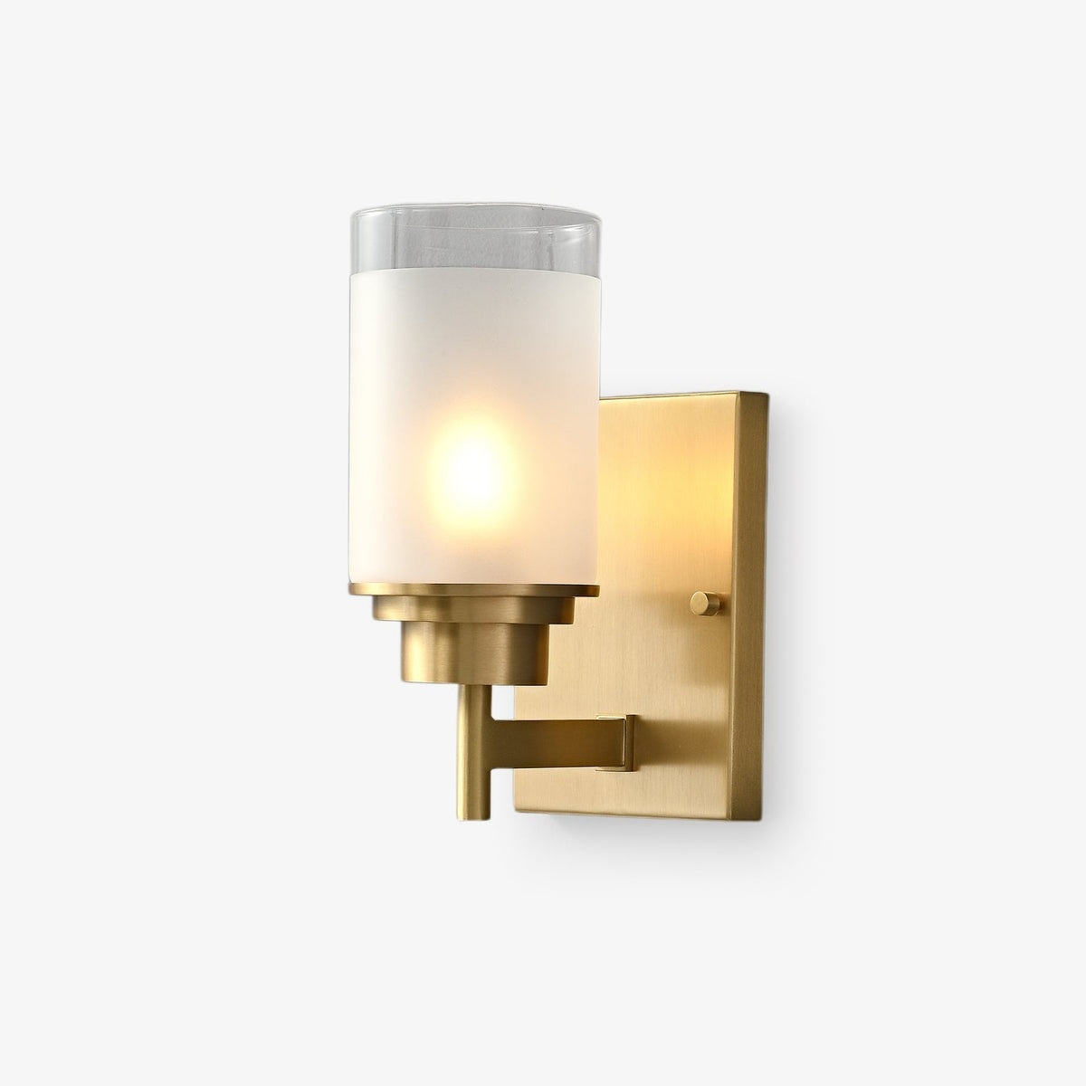 Myvele Elegance Vintage Messing-Glas-Wandleuchte