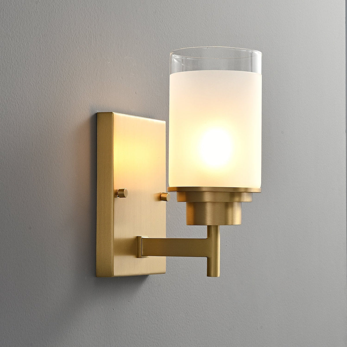 Myvele Elegance Vintage Messing-Glas-Wandleuchte