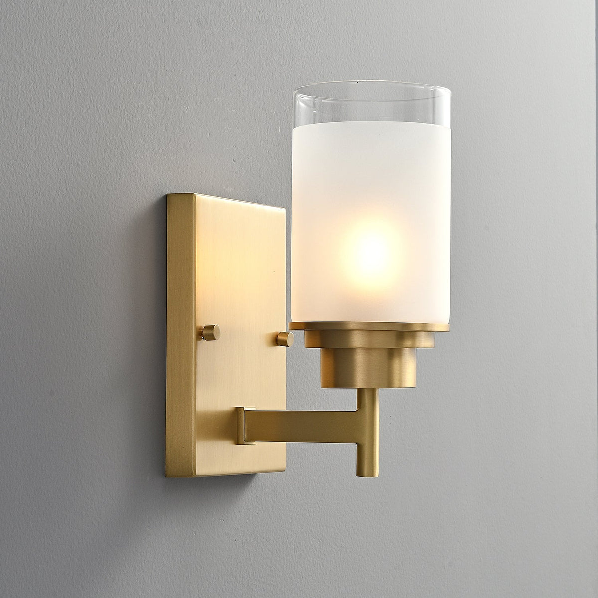 Myvele Elegance Vintage Messing-Glas-Wandleuchte