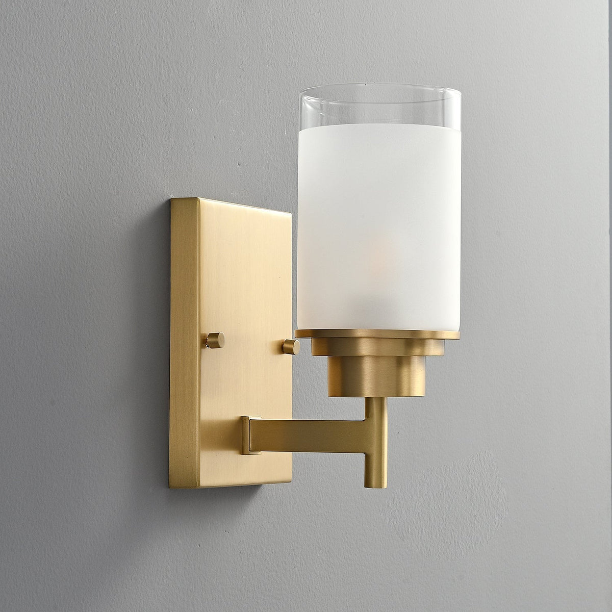Myvele Elegance Vintage Messing-Glas-Wandleuchte