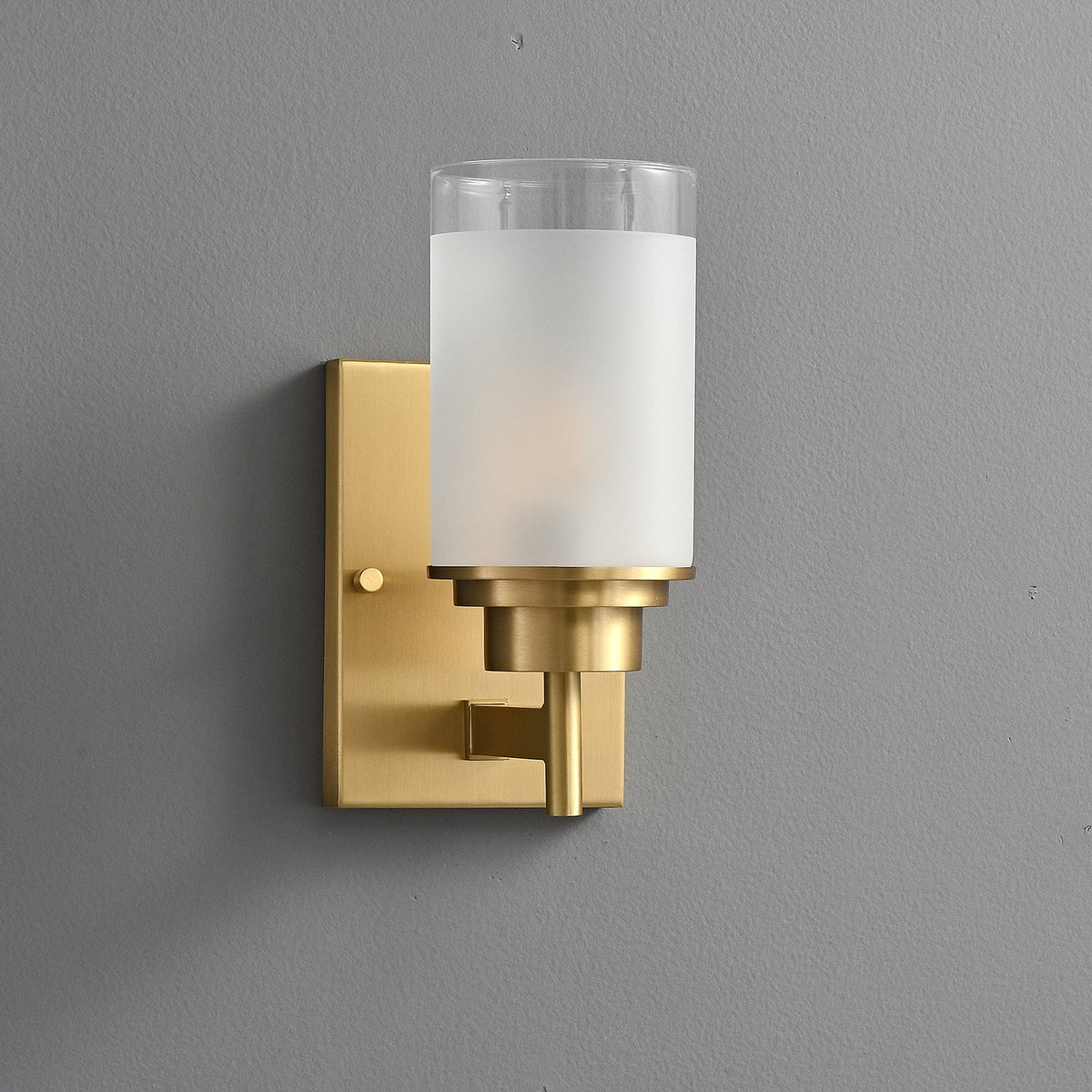 Myvele Elegance Vintage Messing-Glas-Wandleuchte