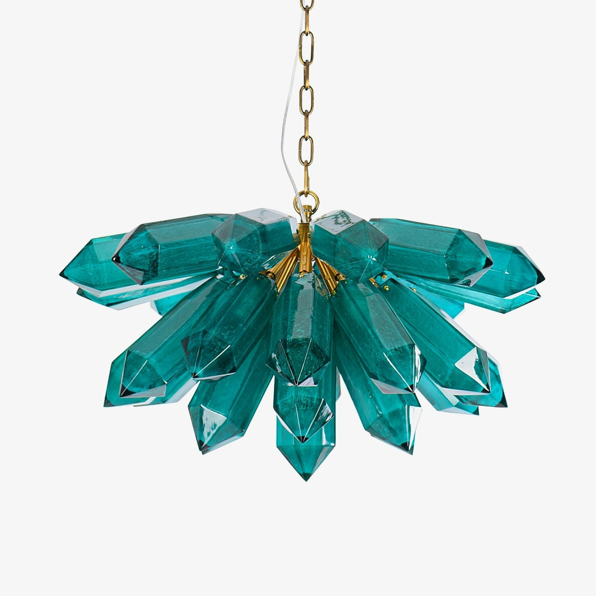 Luxalira Kronleuchter Kronleuchte Smaragd-Kristall Sternform Gold