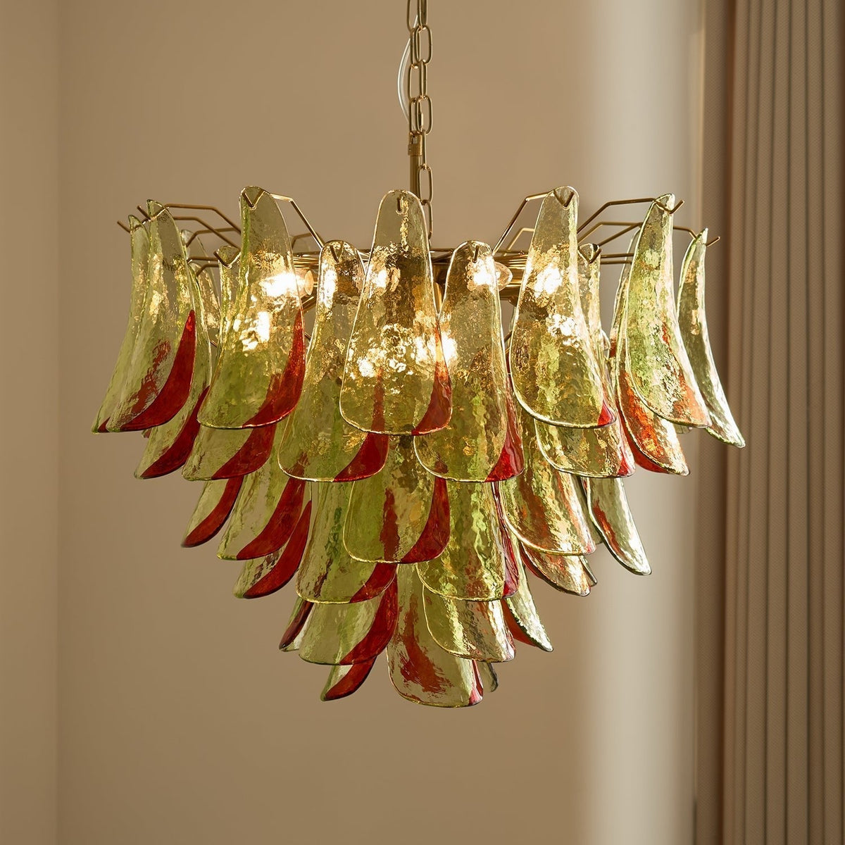 Celoraria Kronleuchter Murano-Glas-Blütenblätter Elegant