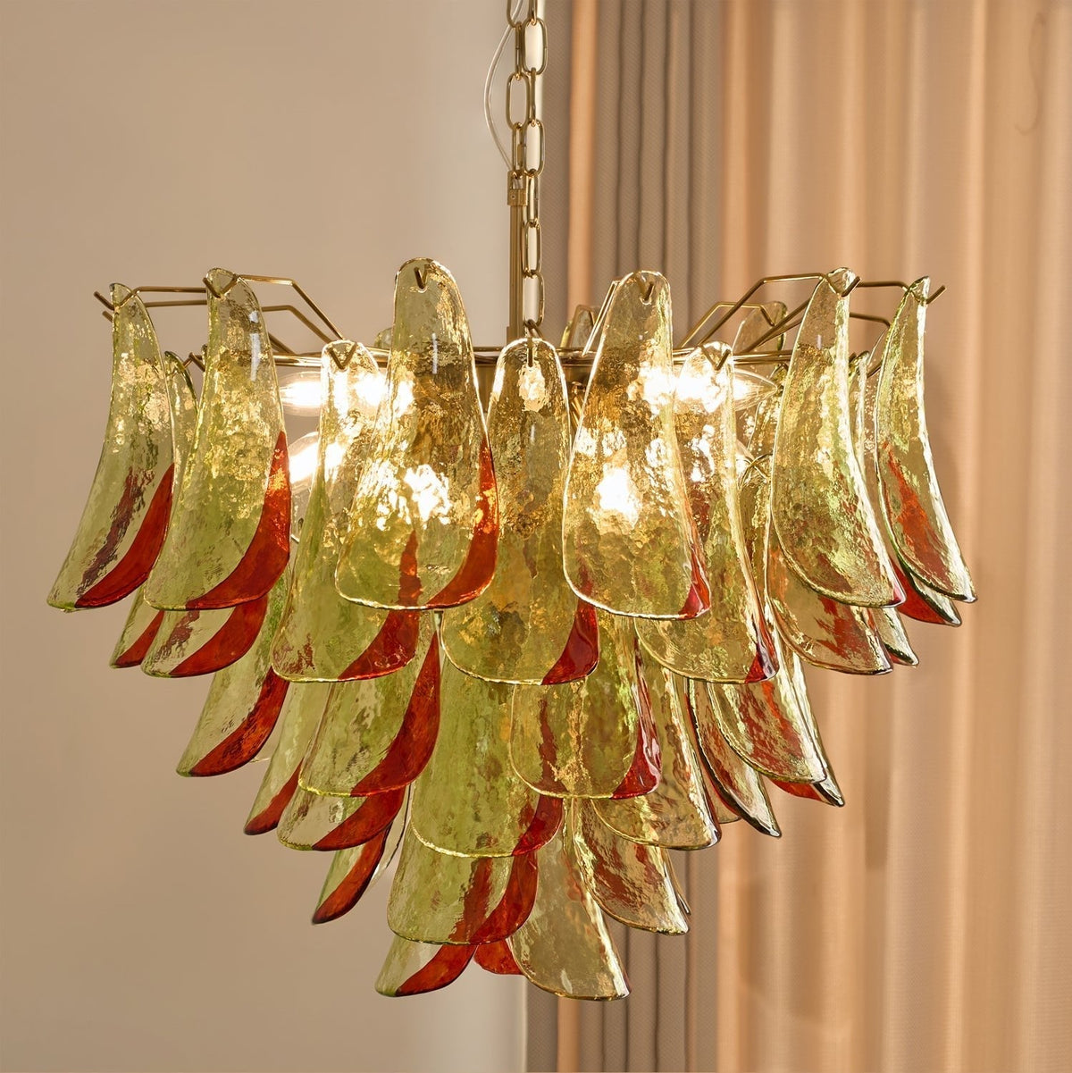 Celoraria Kronleuchter Murano-Glas-Blütenblätter Elegant