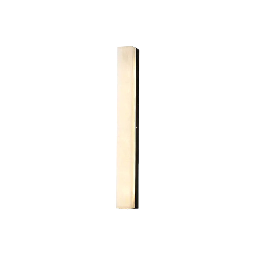 Quill Wandleuchte aus Messing mit Alabaster-Lampenschirm