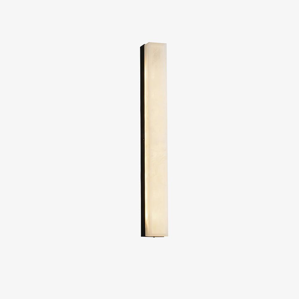 Quill Wandleuchte aus Messing mit Alabaster-Lampenschirm