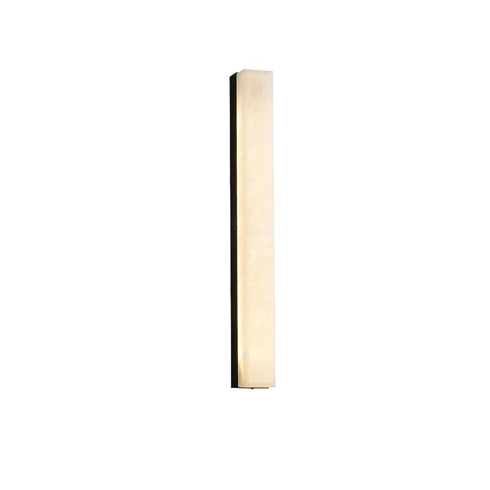 Quill Wandleuchte aus Messing mit Alabaster-Lampenschirm