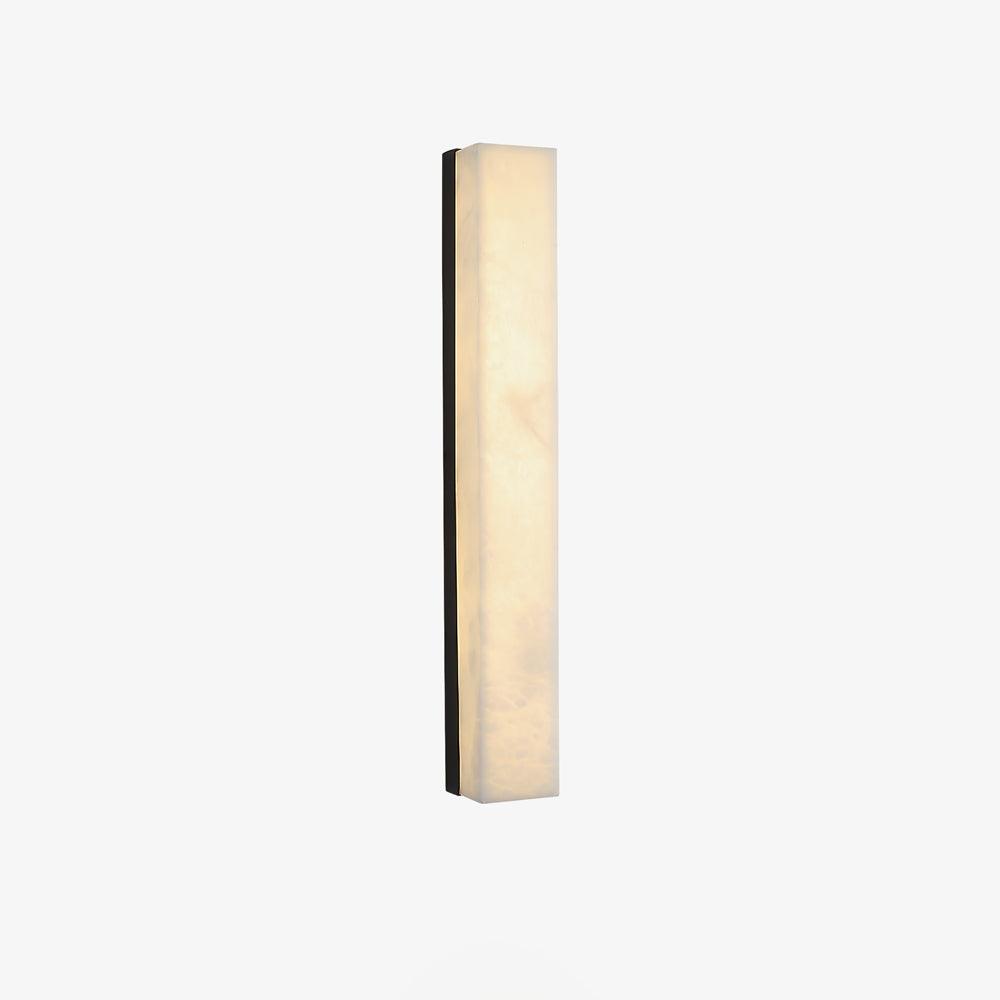 Quill Wandleuchte aus Messing mit Alabaster-Lampenschirm