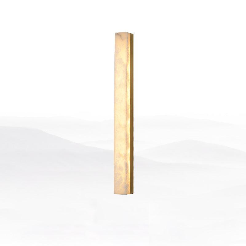 Nivearia Minimalistische Alabaster-Wandleuchte rechteckig