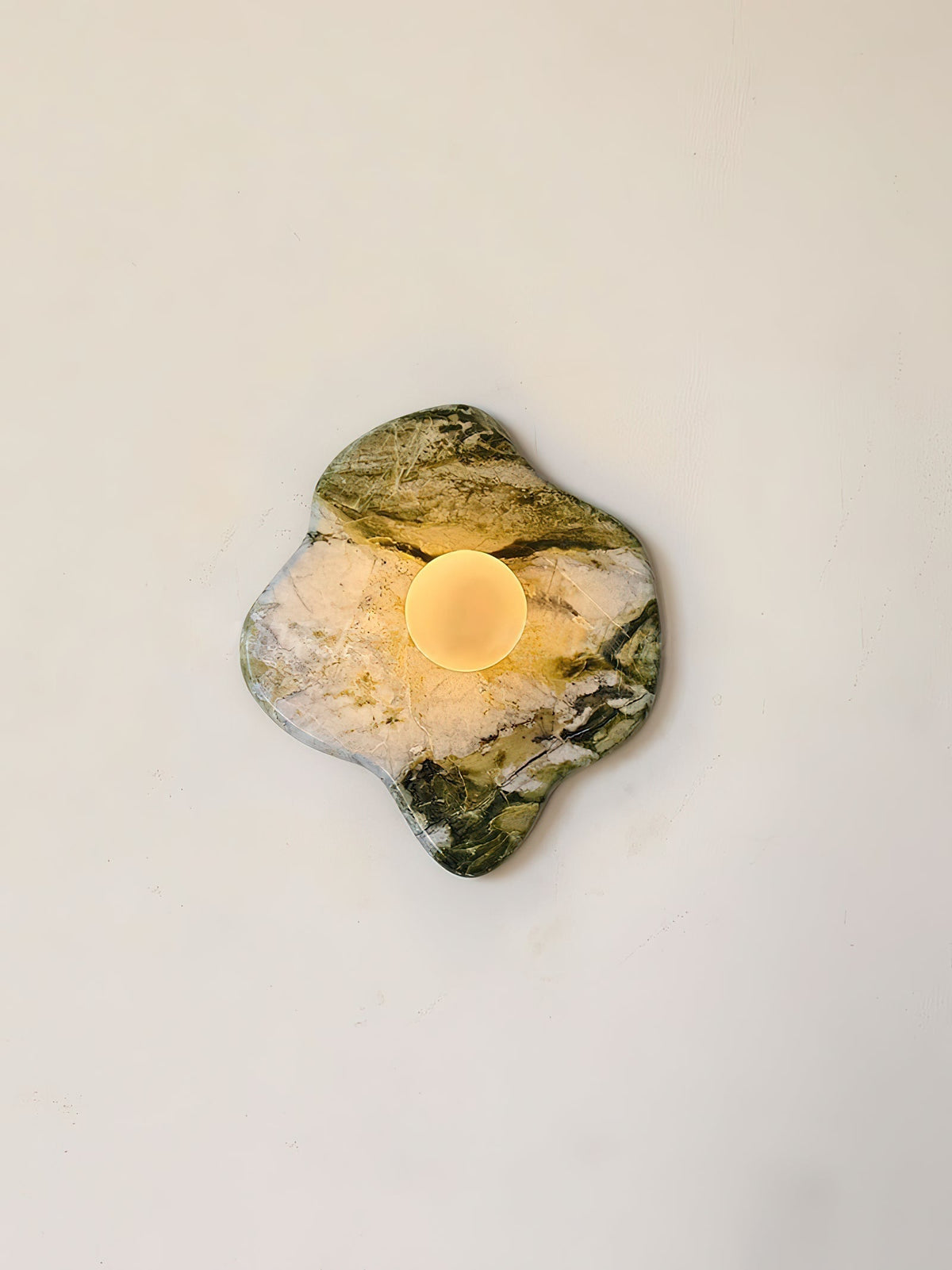 Celivaine Wandleuchte aus grünem Marmor-Glas