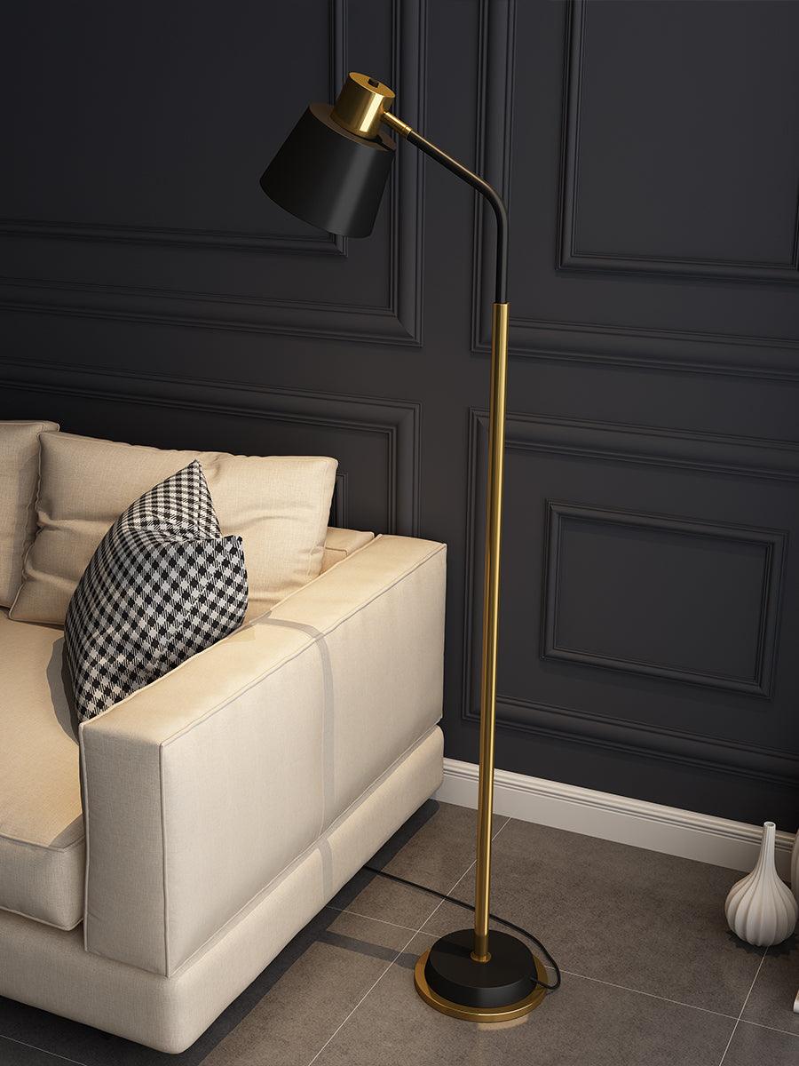 Xildas Schwarz & Gold Minimalistische Stehleuchte