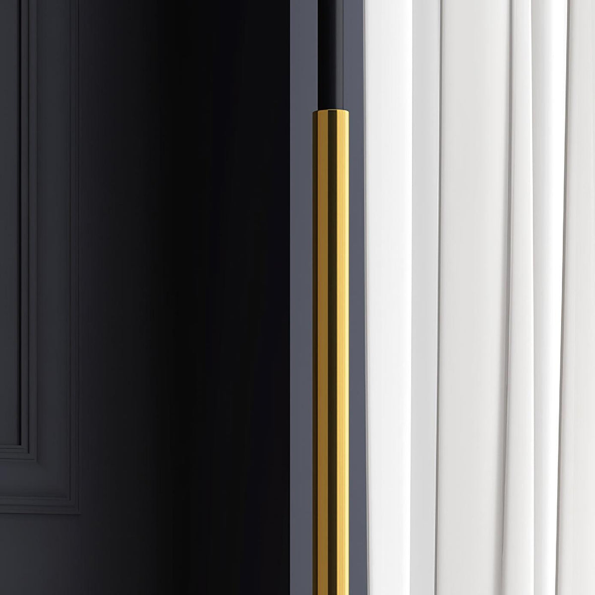 Xildas Schwarz & Gold Minimalistische Stehleuchte
