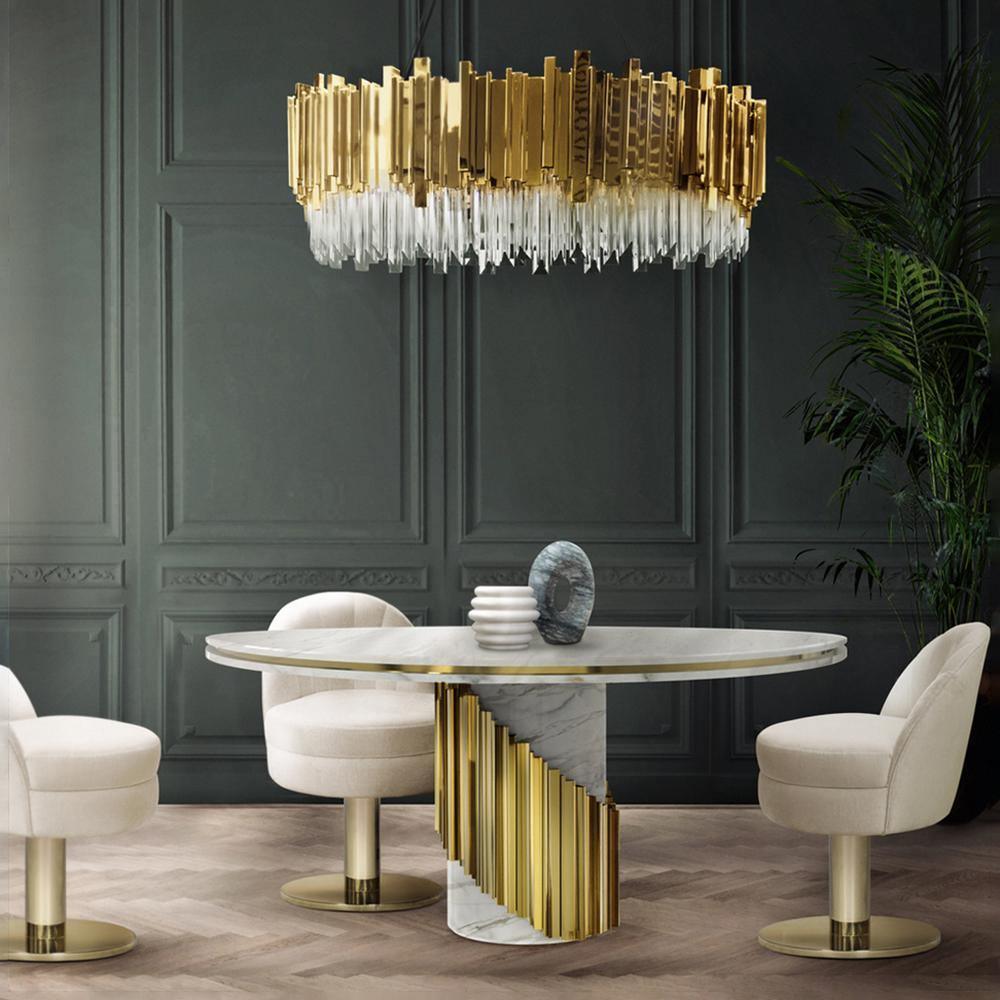 Avenu Kronleuchter Kronleuchte Gold Kristall Golden