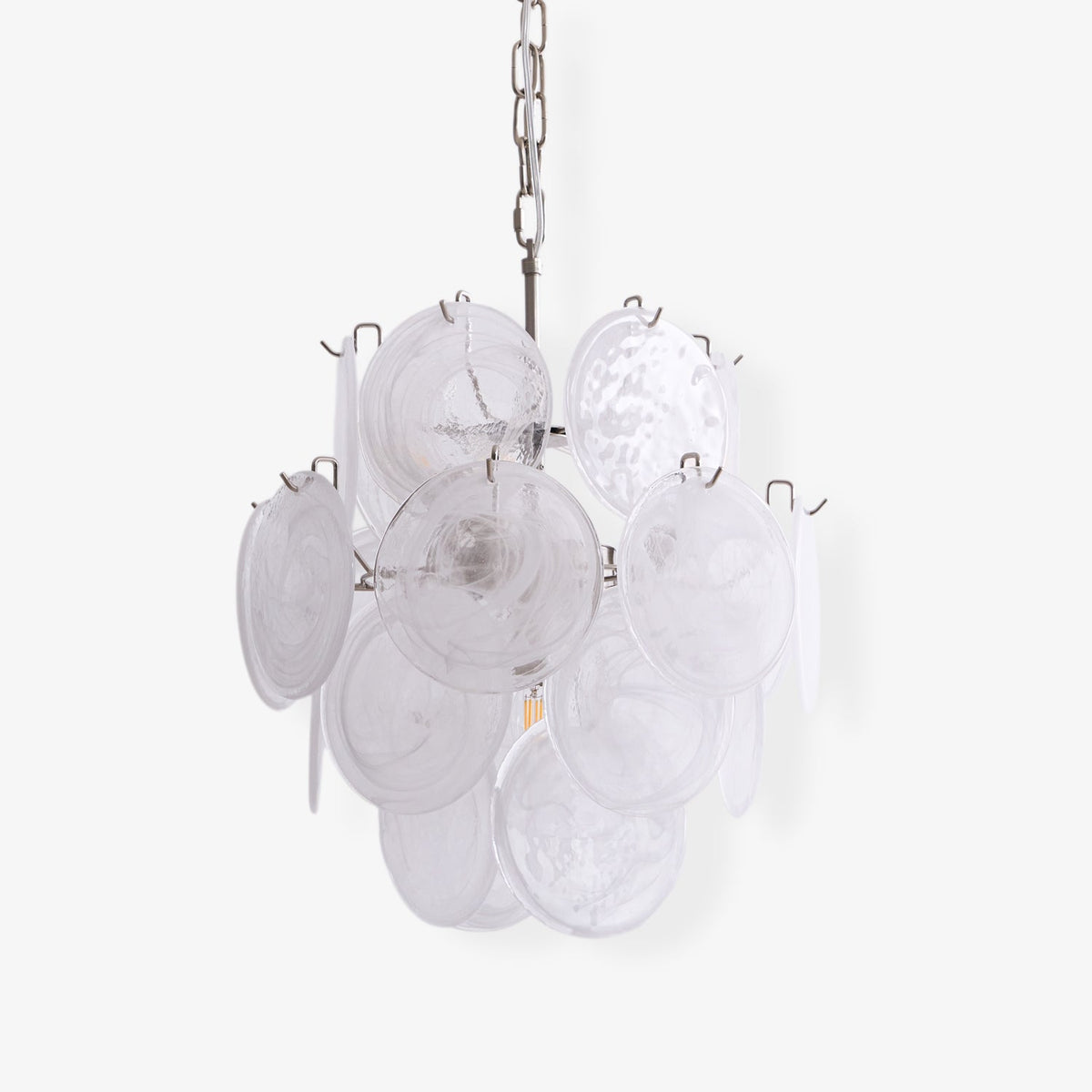 Lioruora Kronleuchter Apricot Murano-Glas-Scheiben geschichtet künstlerisch