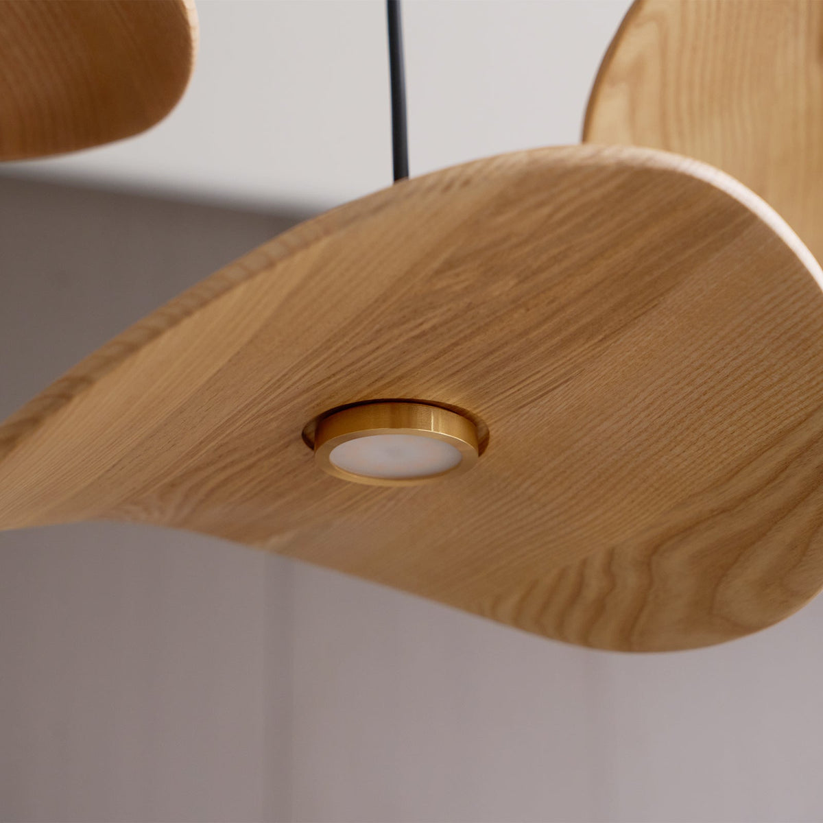 Abbott Kronleuchter zeitgenössisch minimalistisch leerer Blatt Holz