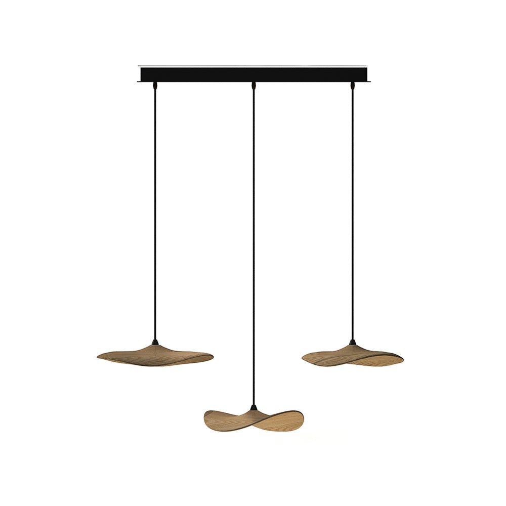 Abbott Kronleuchter zeitgenössisch minimalistisch leerer Blatt Holz