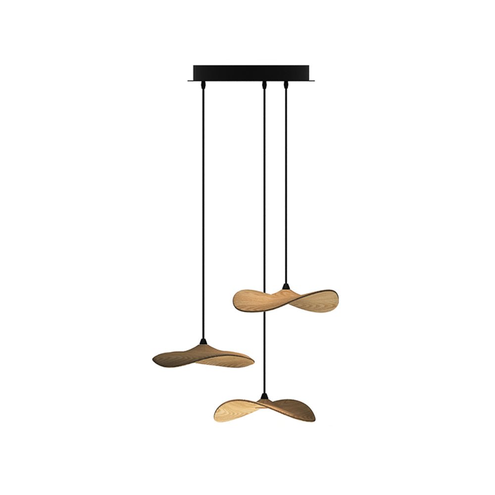 Abbott Kronleuchter zeitgenössisch minimalistisch leerer Blatt Holz