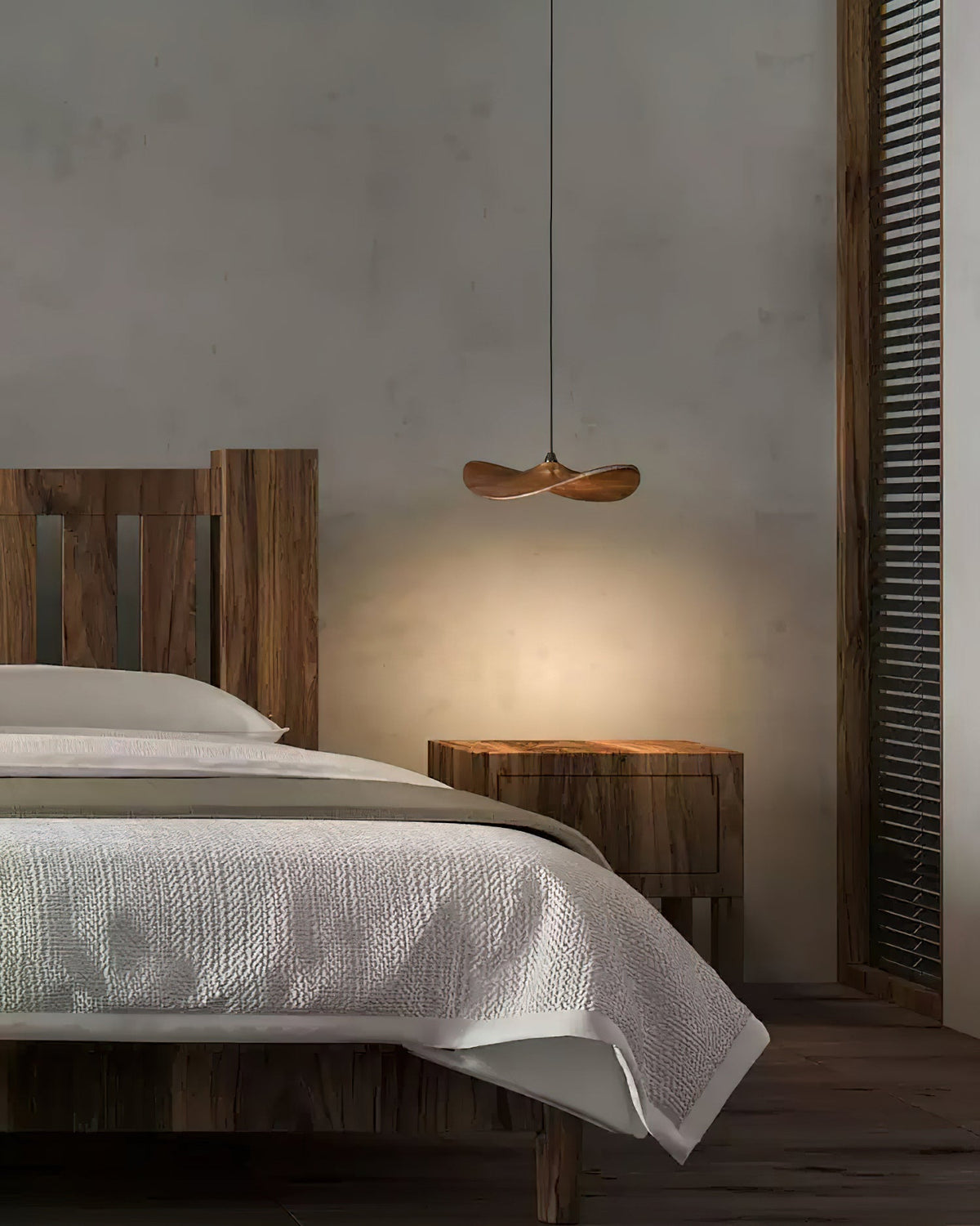 Abbott Kronleuchter zeitgenössisch minimalistisch leerer Blatt Holz
