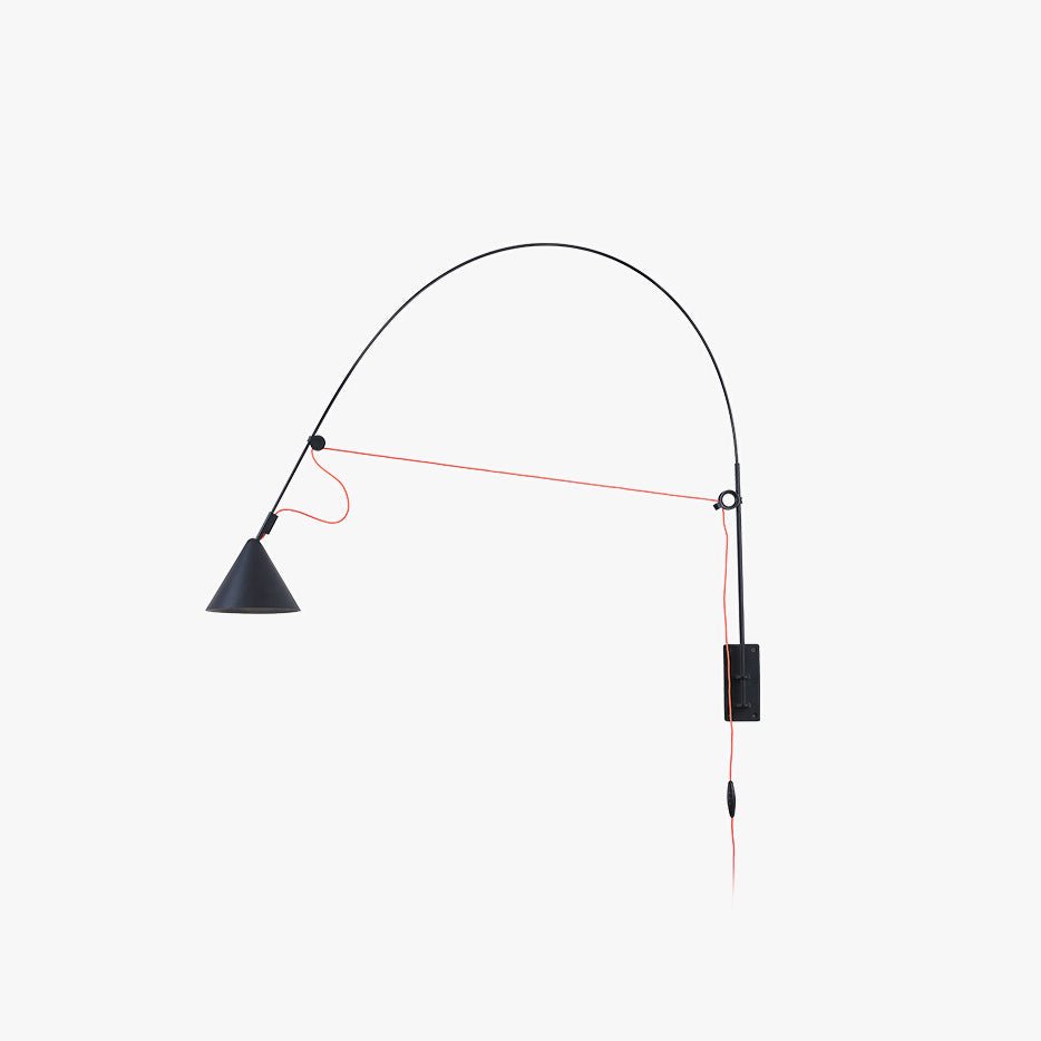 Noraette Wandleuchte Arc Struktur mit Kegel-Lampenschirm minimalistisch