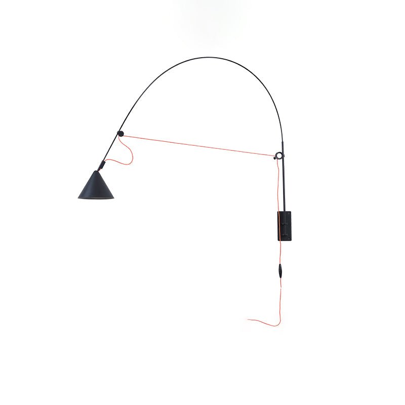 Noraette Wandleuchte Arc Struktur mit Kegel-Lampenschirm minimalistisch