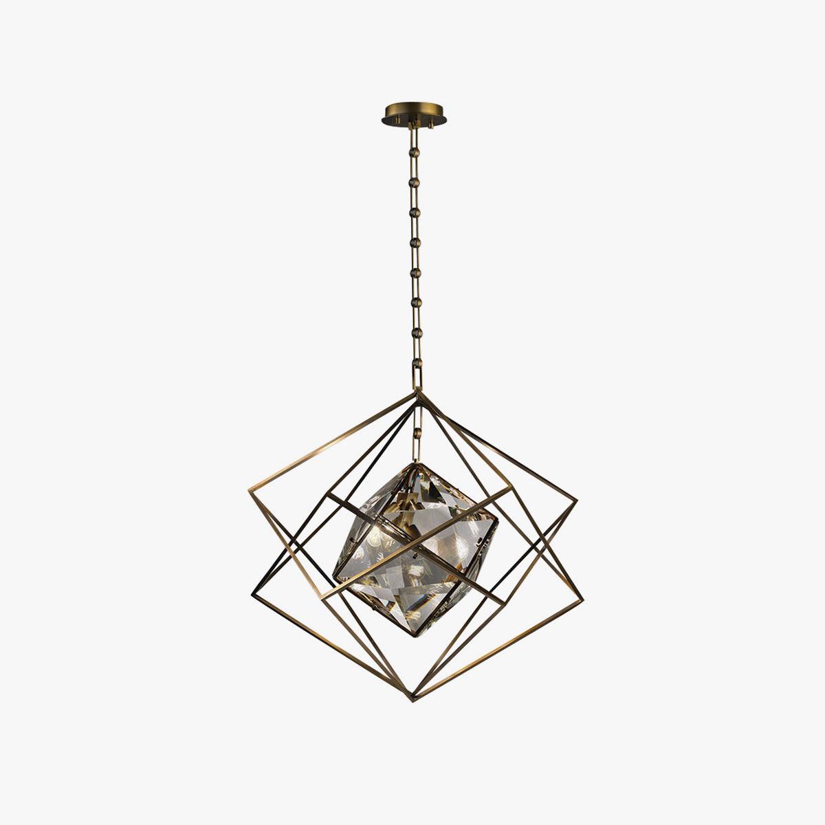 Zovin Messing & Kristall Glam Pendelleuchte