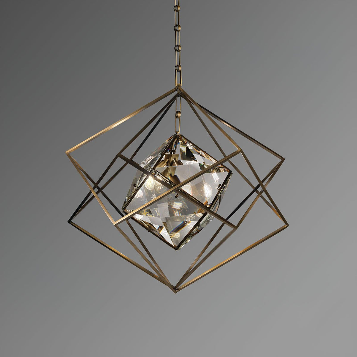 Zovin Messing & Kristall Glam Pendelleuchte