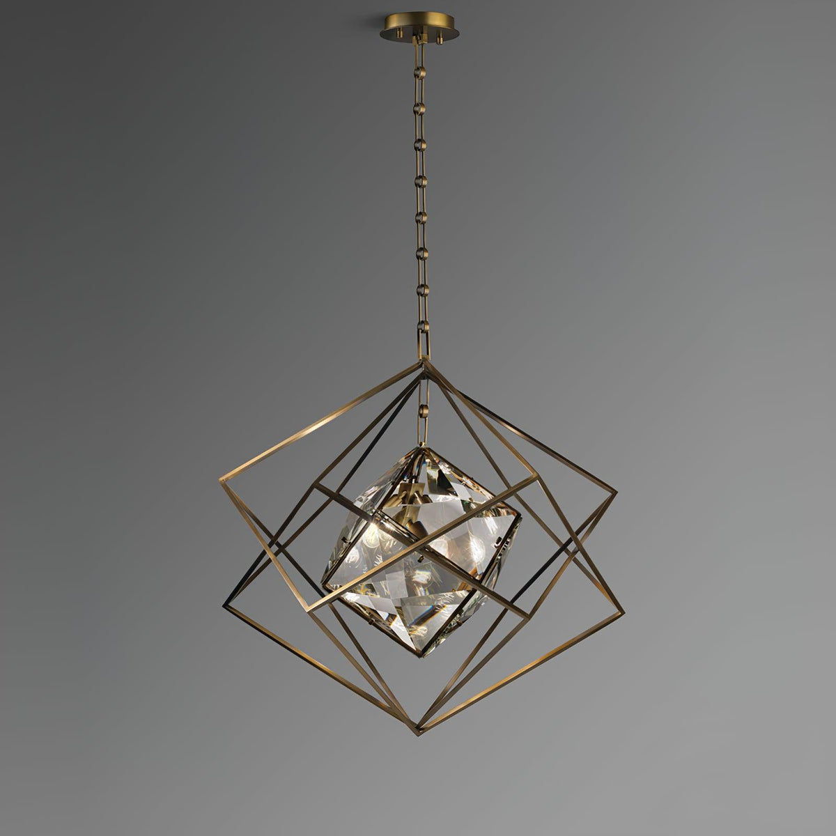 Zovin Messing & Kristall Glam Pendelleuchte