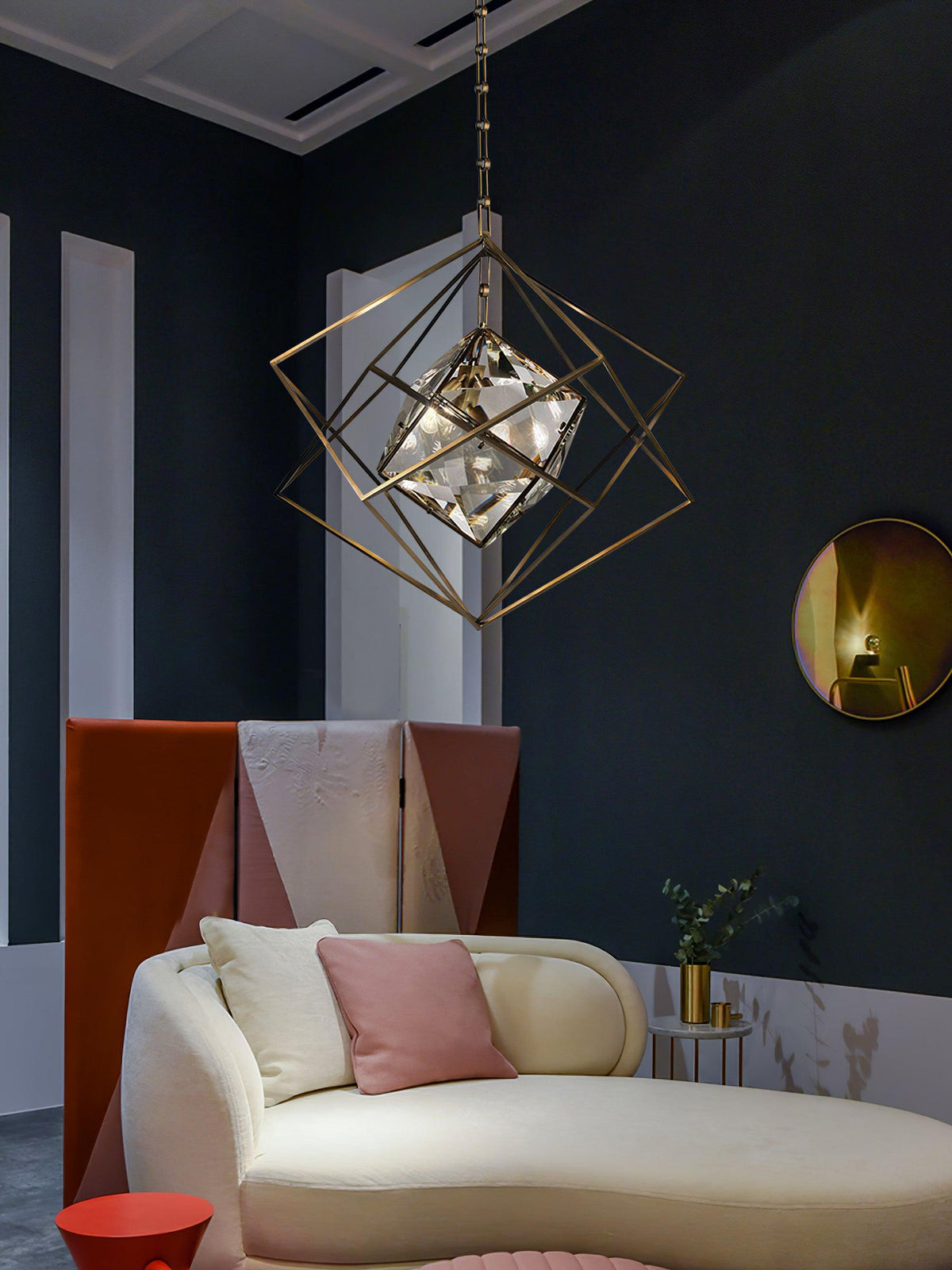 Zovin Messing & Kristall Glam Pendelleuchte
