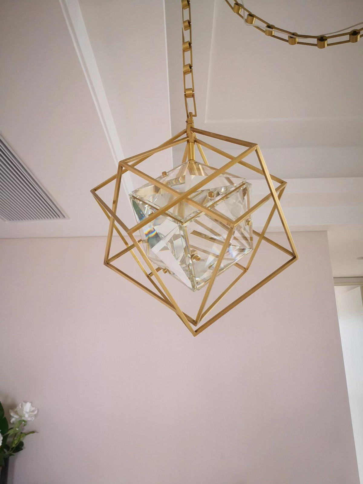 Zovin Messing & Kristall Glam Pendelleuchte