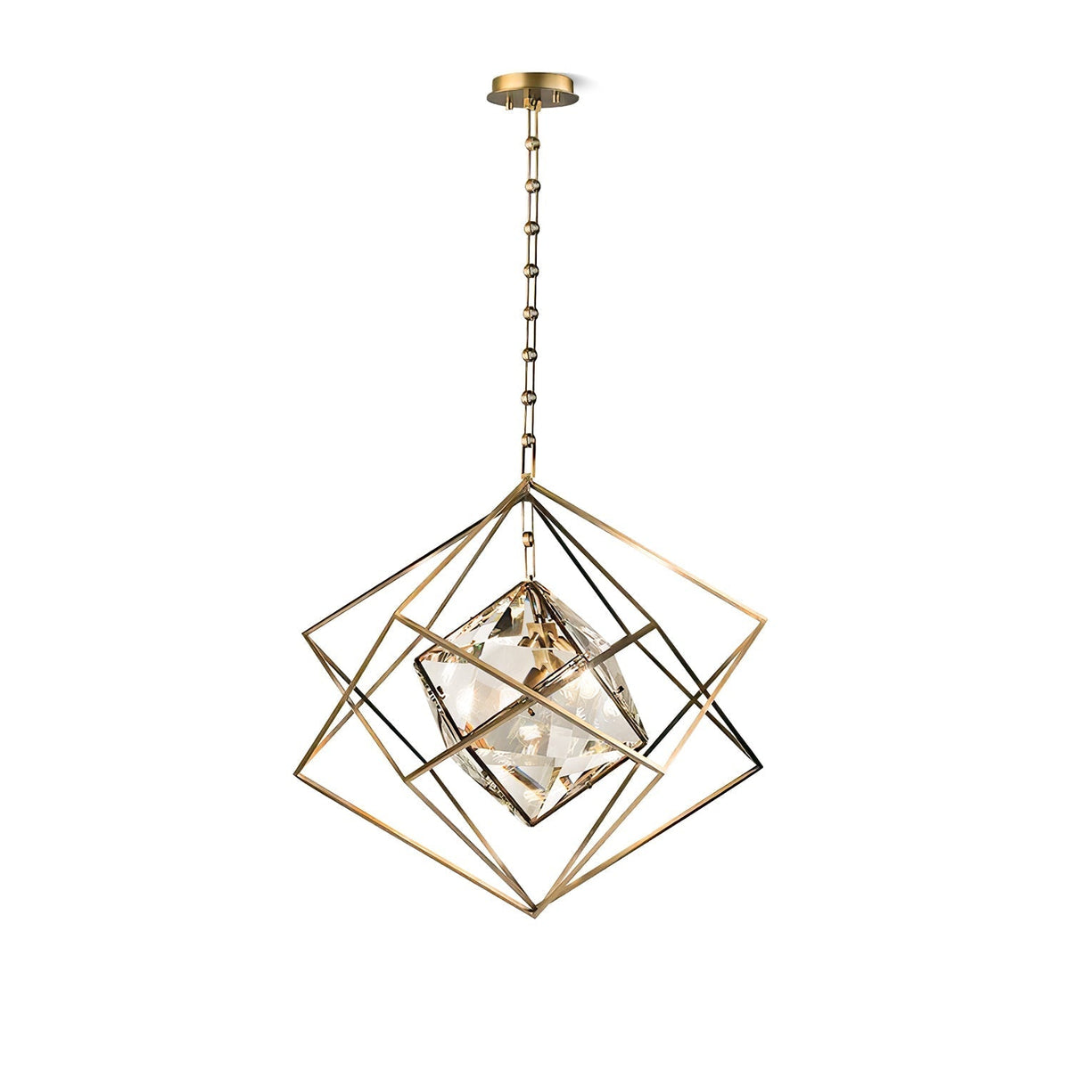 Zovin Messing & Kristall Glam Pendelleuchte