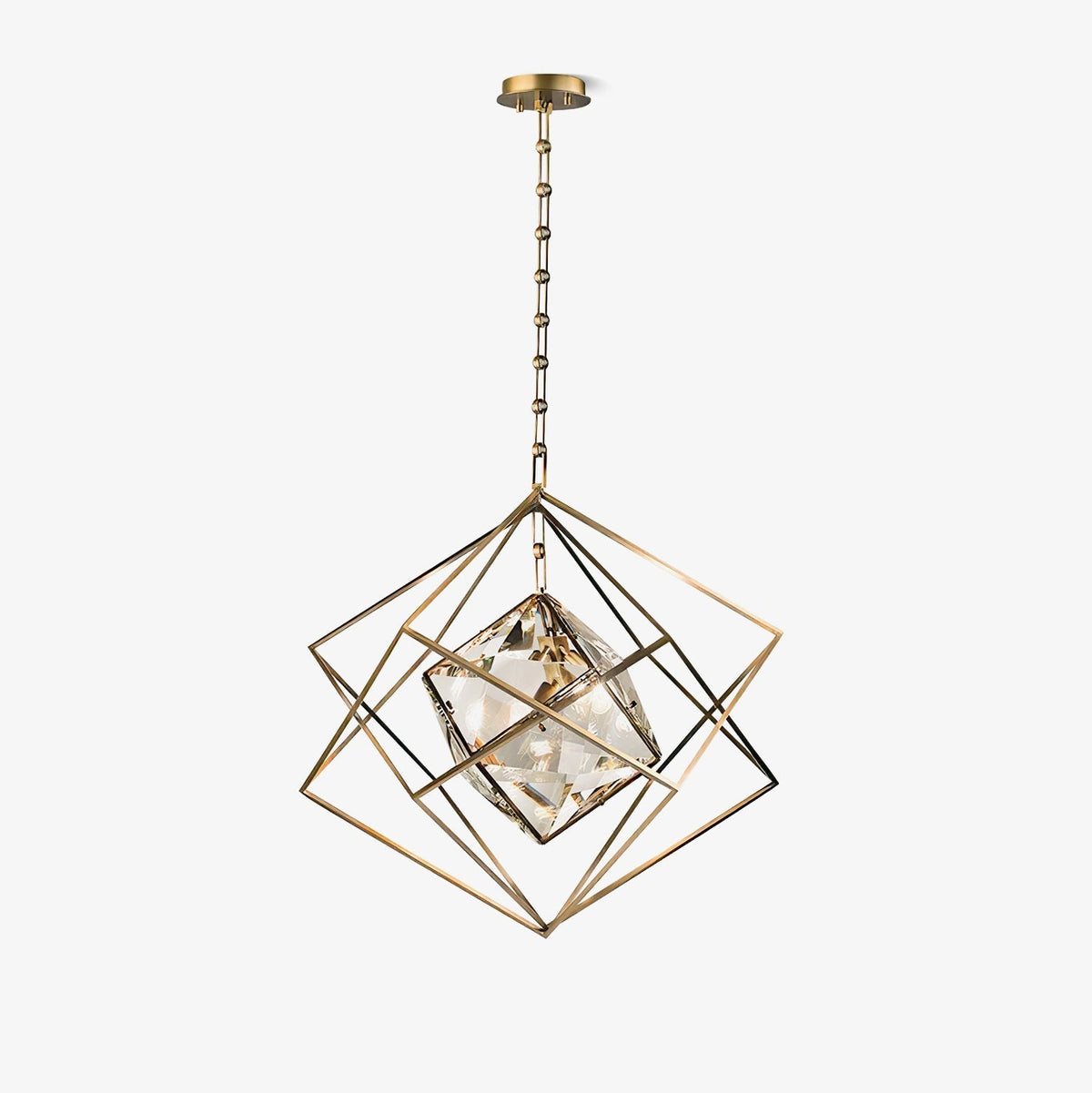 Zovin Messing & Kristall Glam Pendelleuchte