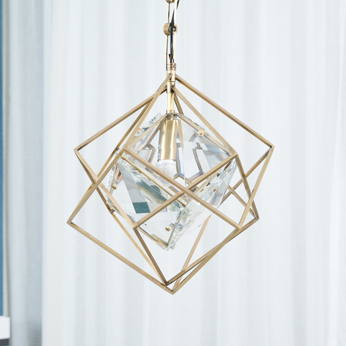 Zovin Messing & Kristall Glam Pendelleuchte
