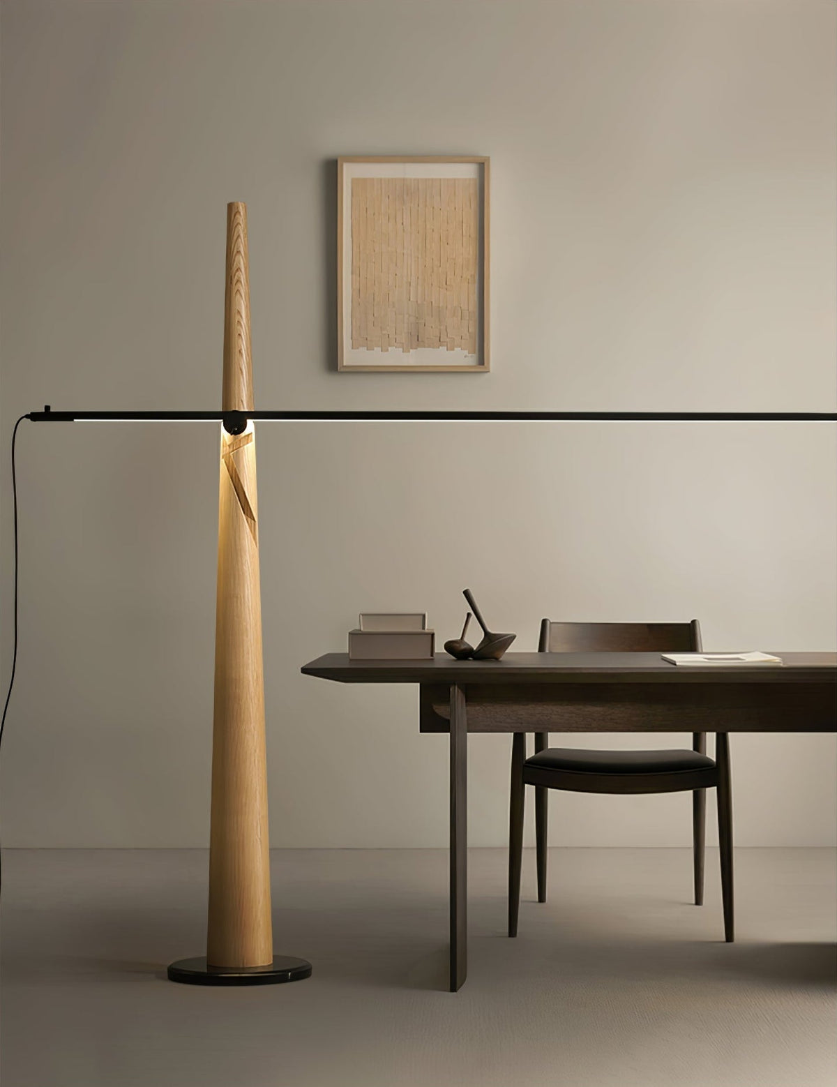 Ovelila Minimalistische Stehleuchte aus Holz