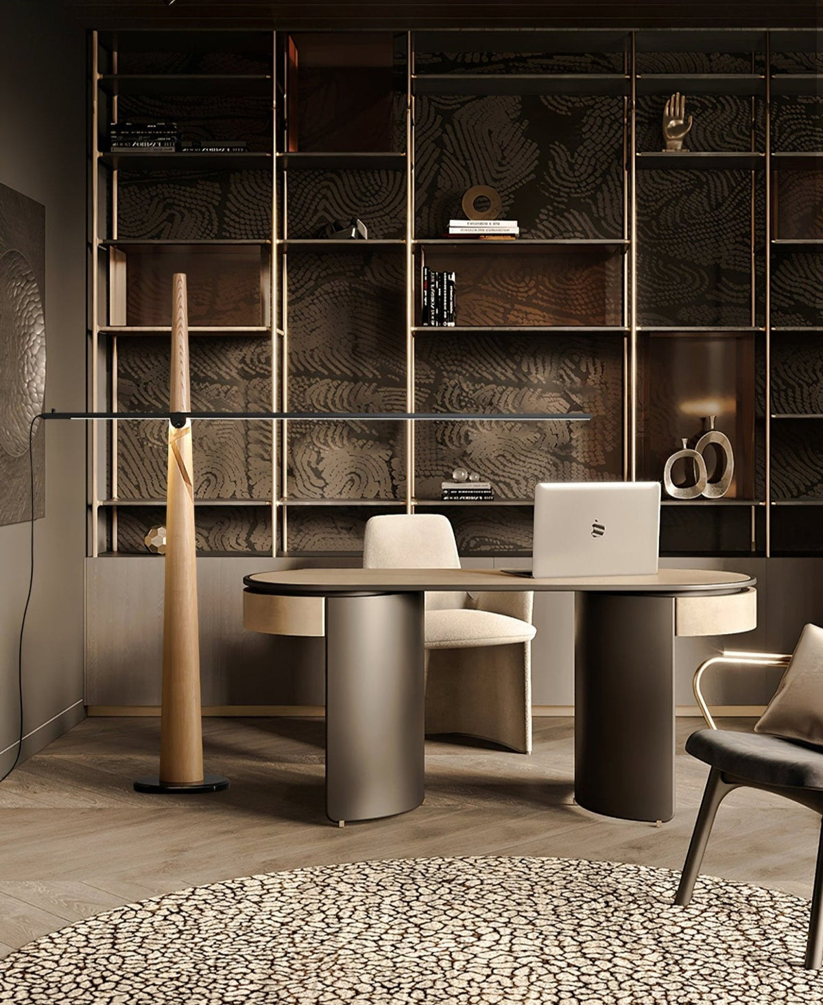 Ovelila Minimalistische Stehleuchte aus Holz