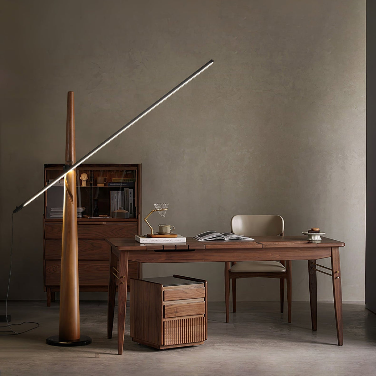 Ovelila Minimalistische Stehleuchte aus Holz