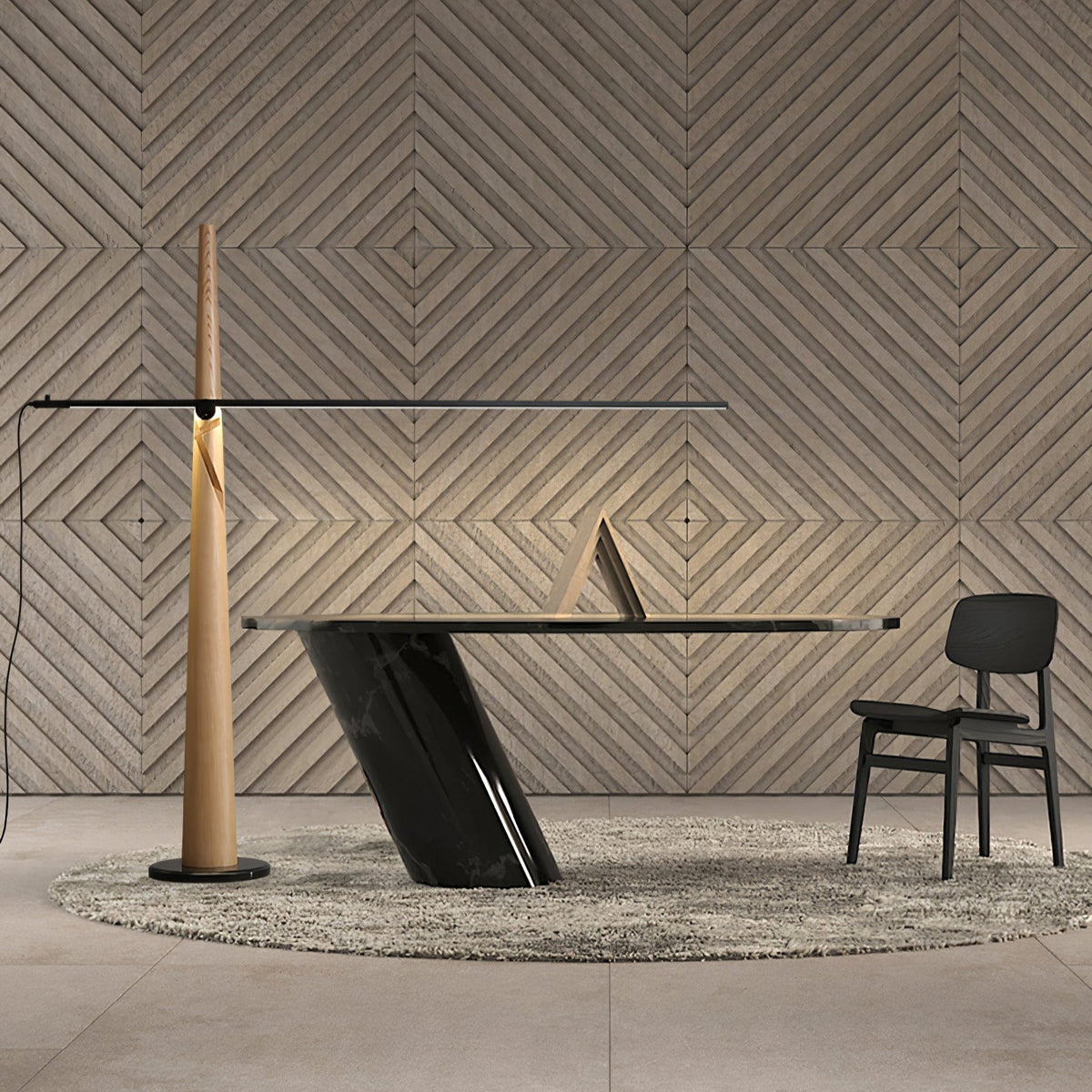 Ovelila Minimalistische Stehleuchte aus Holz