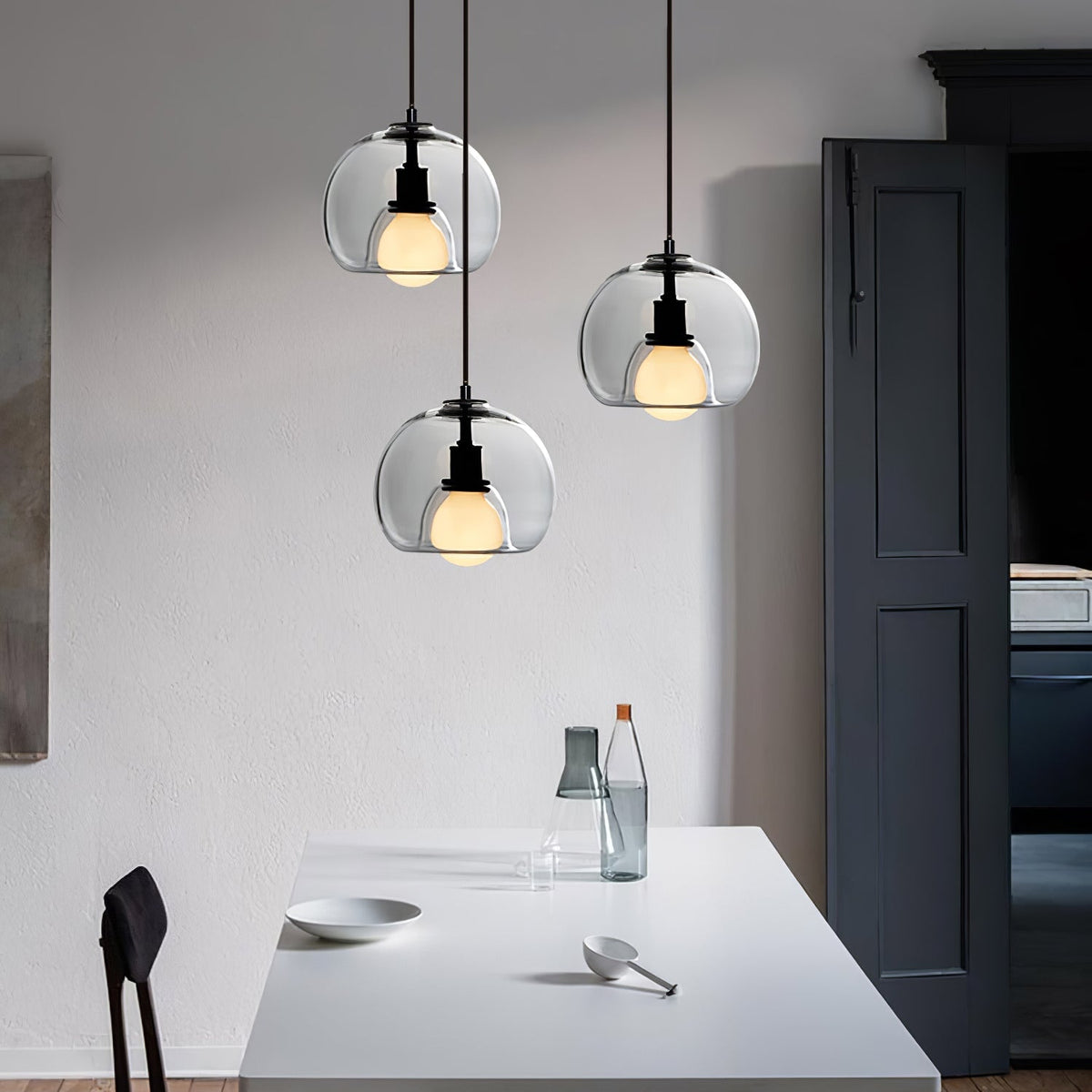 Eamver Glas zeitgenössische Pendelleuchte