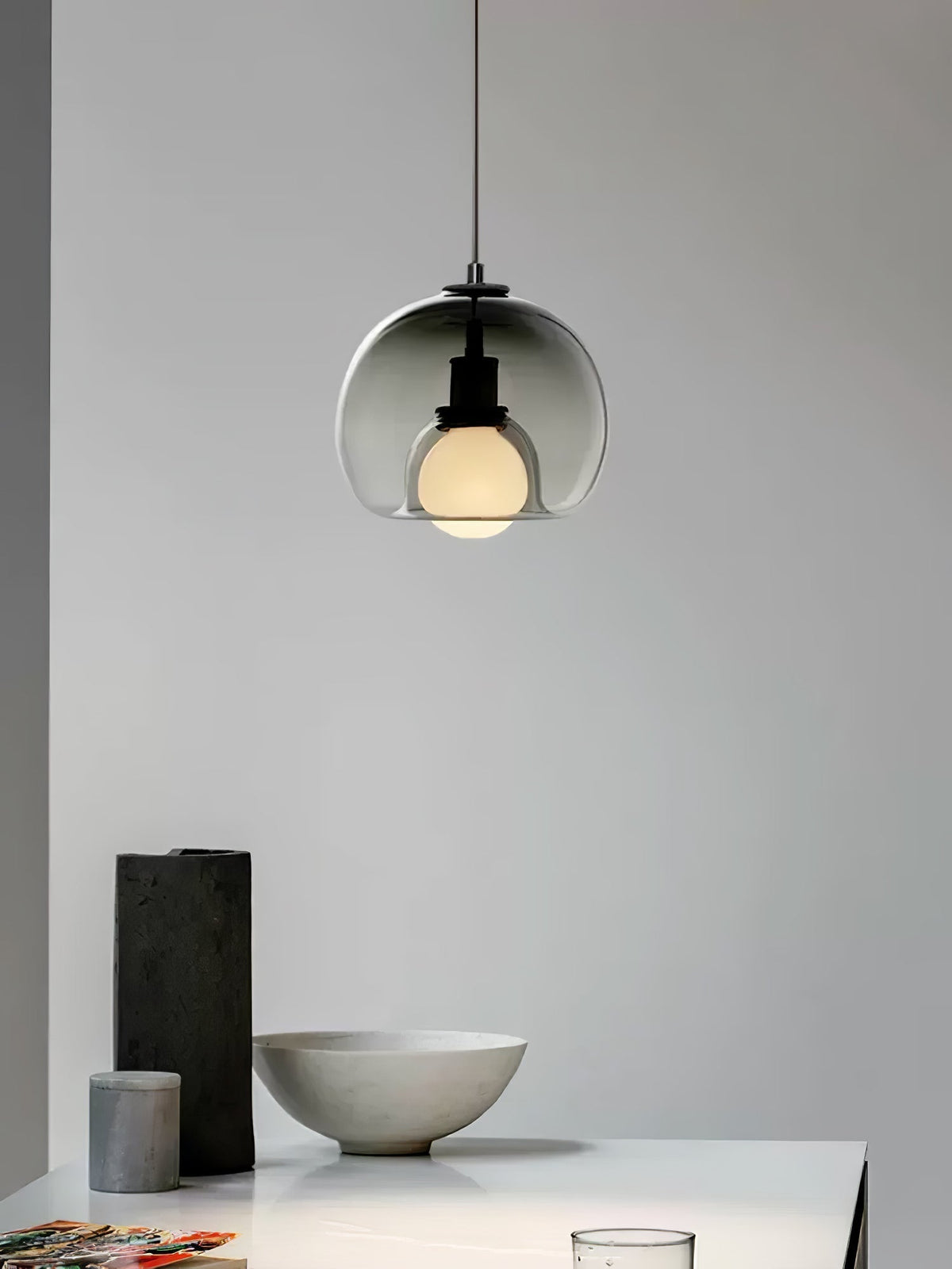 Eamver Glas zeitgenössische Pendelleuchte