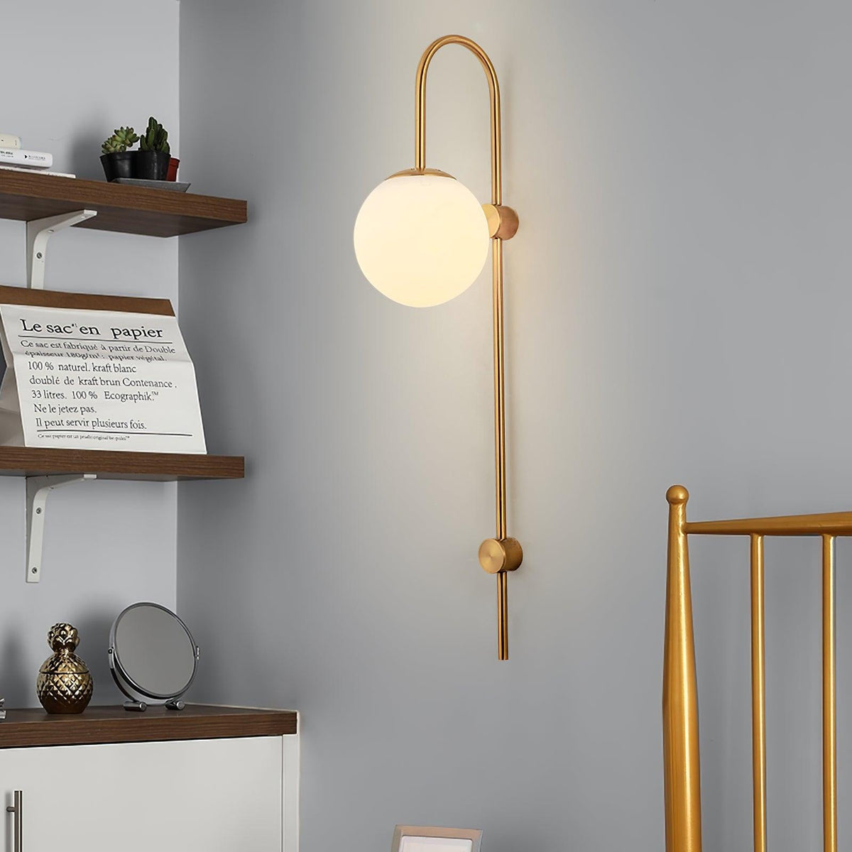 Cavelir Premium skandinavische Kunstglas-Wandleuchte