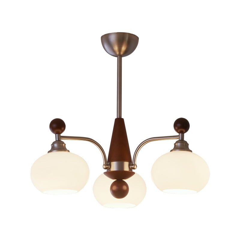 Ivloria Kronleuchter traditionelle Eleganz Orbit Holz Glas