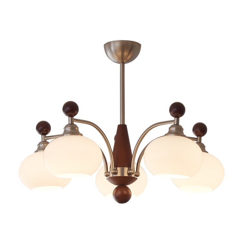 Ivloria Kronleuchter traditionelle Eleganz Orbit Holz Glas