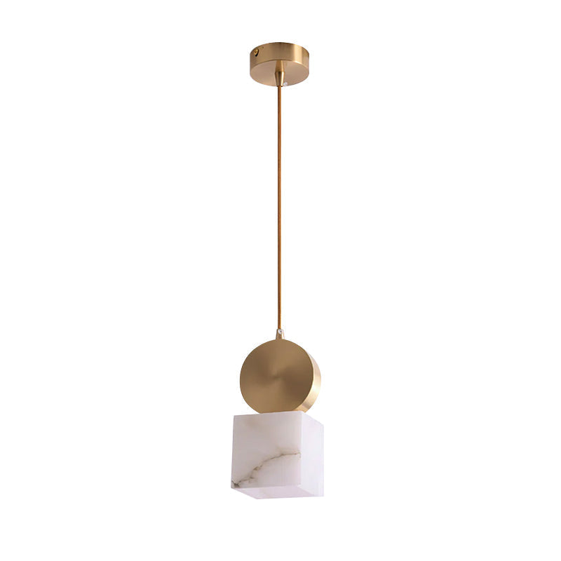 Salen Pendelleuchte Alabaster & Messing