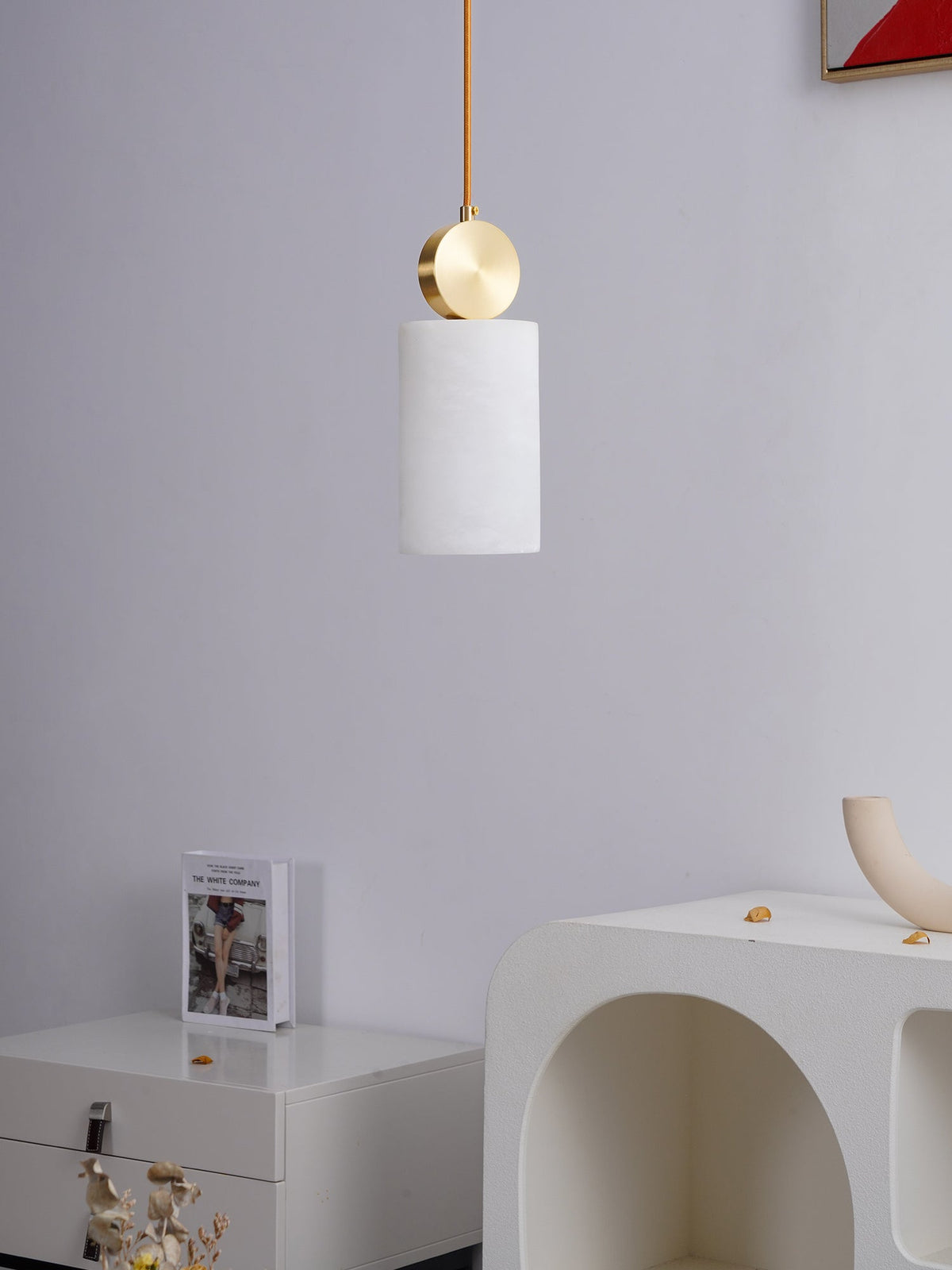 Salen Pendelleuchte Alabaster & Messing