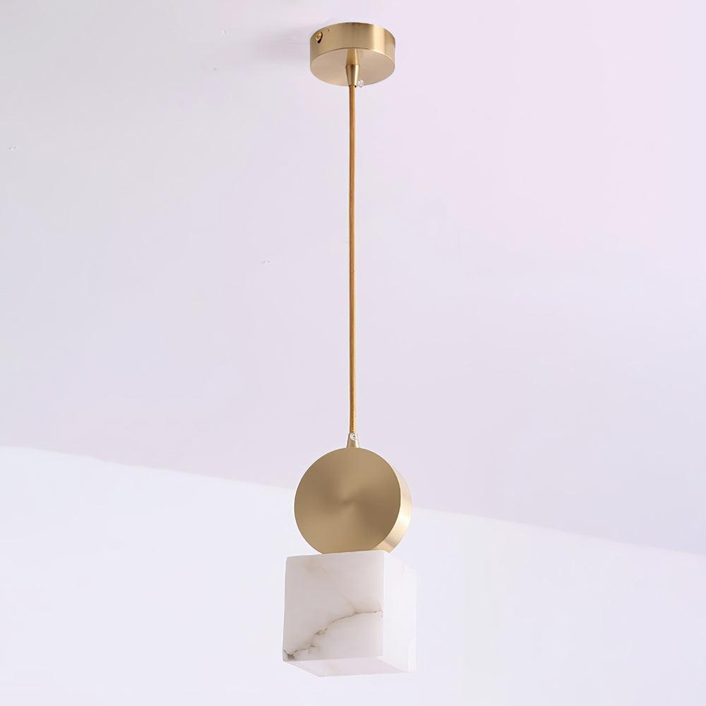 Nore Zylinder aus Alabaster Pendelleuchte