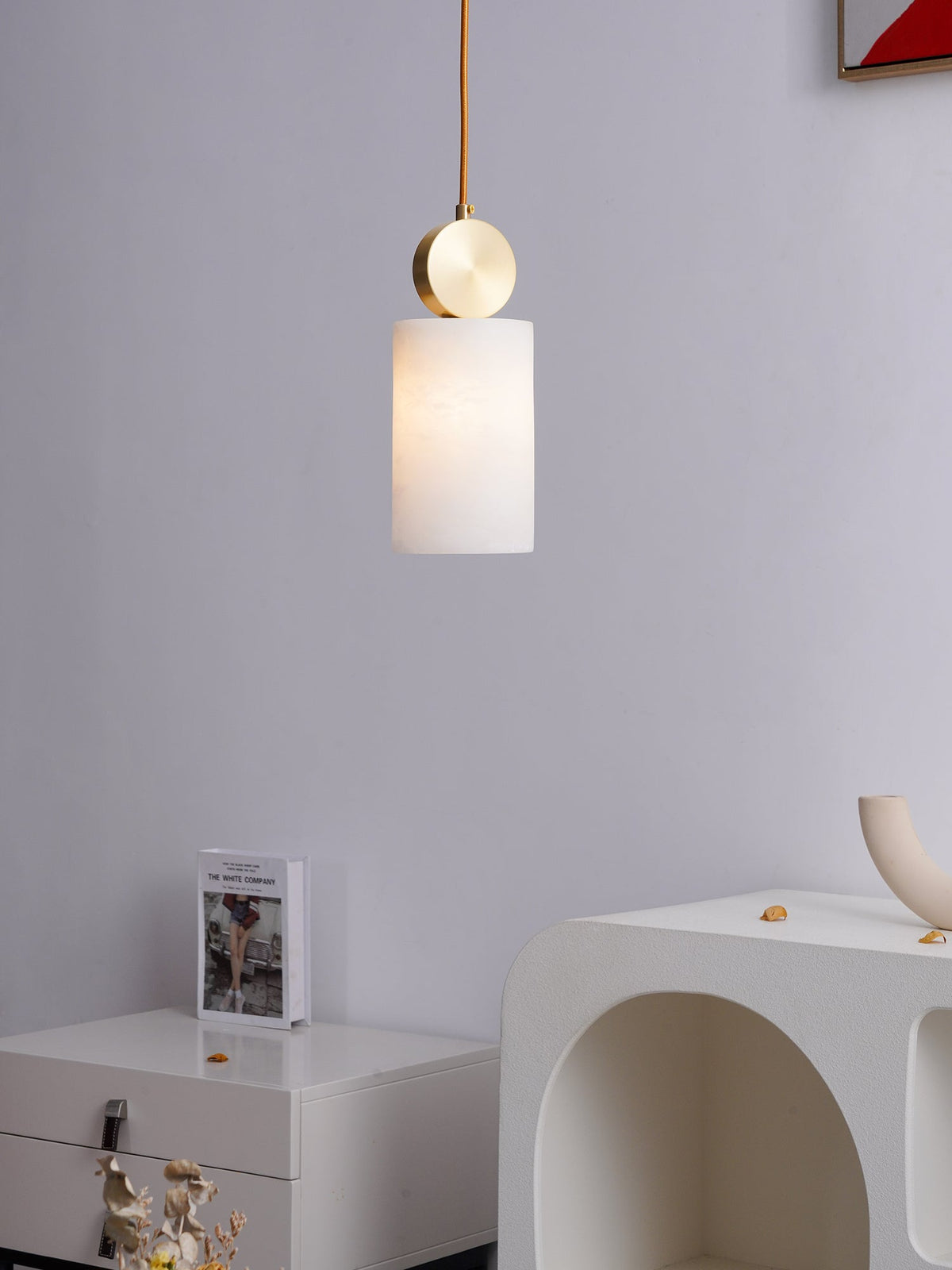 Salen Pendelleuchte Alabaster & Messing