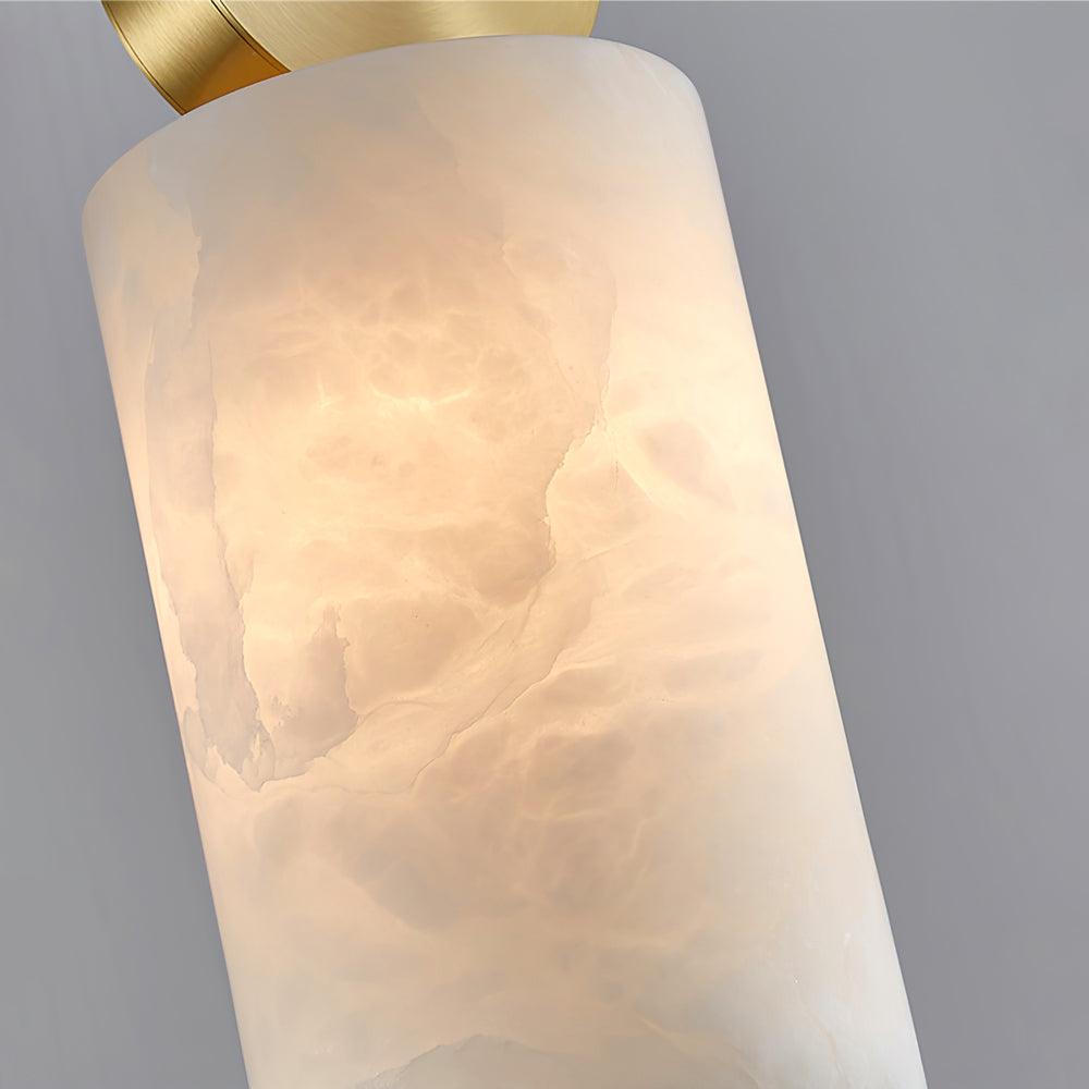 Nore Zylinder aus Alabaster Pendelleuchte